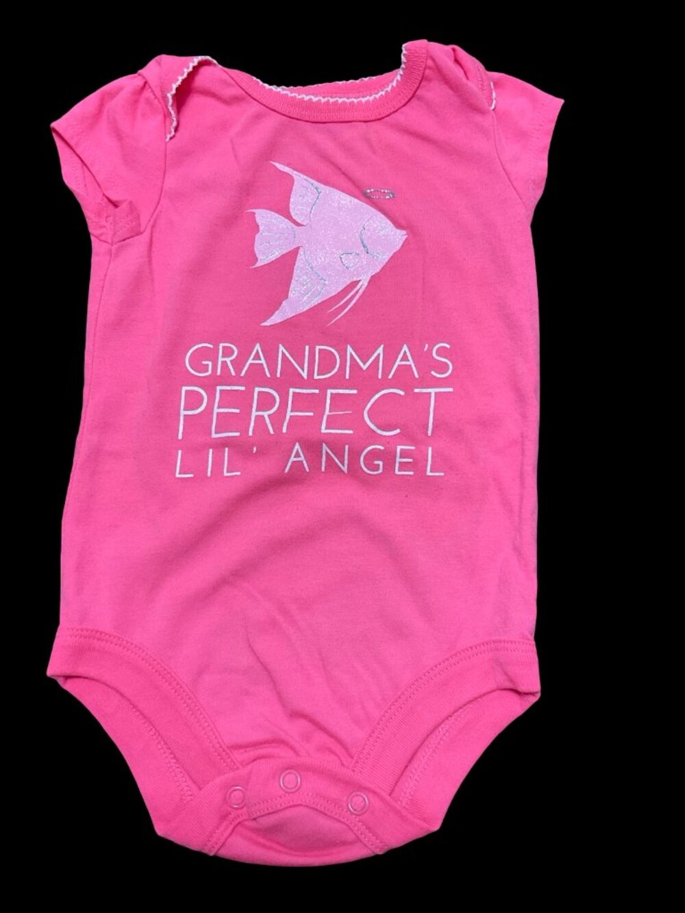 🌻10/$25 - Pink "Grandma's Perfect Lil' Angel" Onesie w/ Sparkle Graphic
